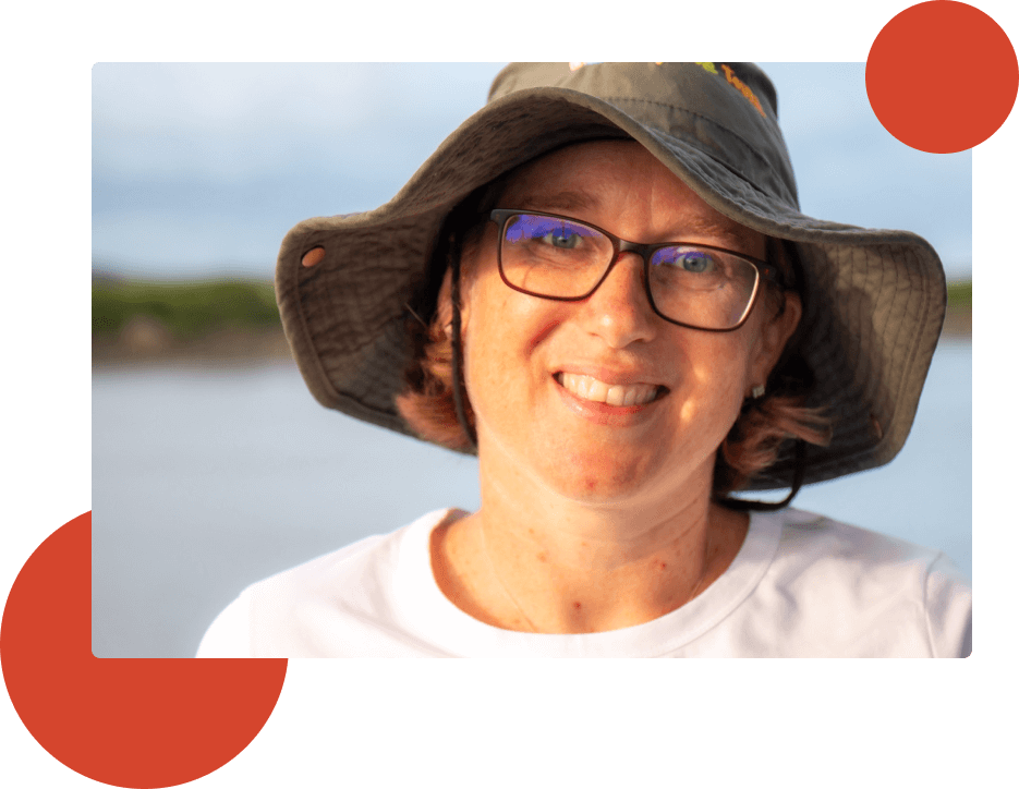 Portrait of Vanessa Harrower, owner of Anytime Tours, wearing a hat and smiling, representing the welcoming and knowledgeable leadership of the company Portrait of Vanessa Harrower, owner of Anytime Tours, wearing a hat and smiling, representing the welcoming and knowledgeable leadership of the company